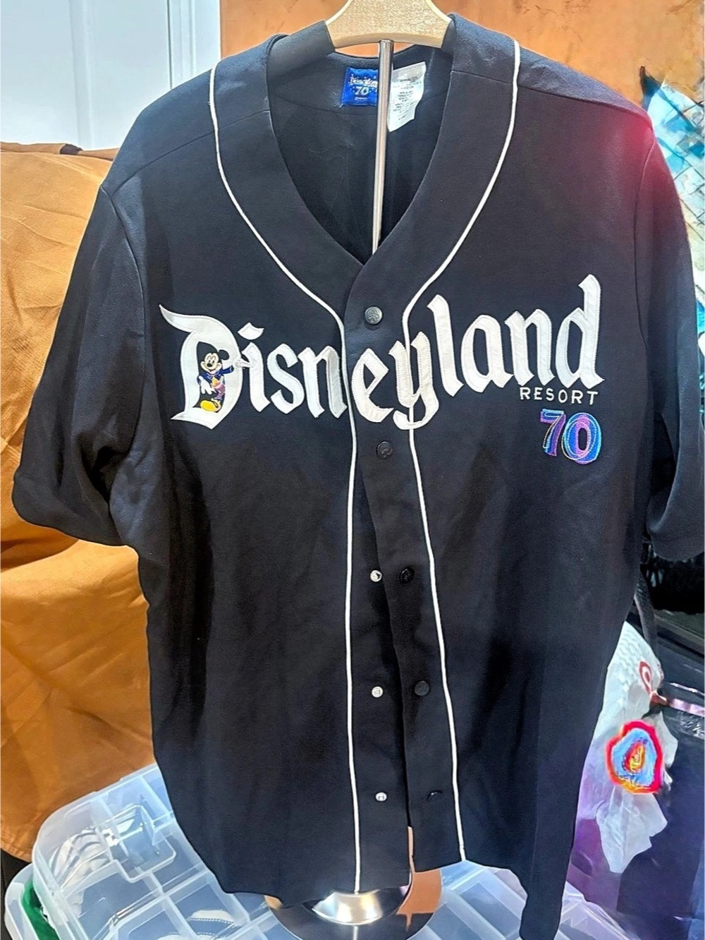 Disneyland 70 Embroidered Black Jersey Size XXL NWT